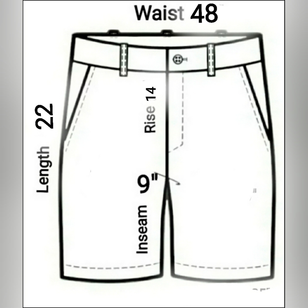 Resort Men 48 Classic Stone Twill Cotton Pleated Front Travel Career Short New - Picture 3 of 5